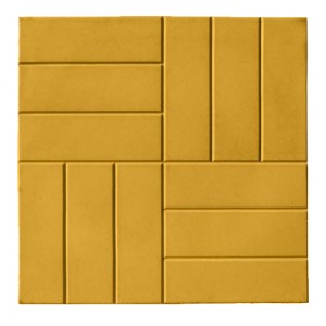 Тротуарная плитка 12 кирпичей 500*500*50 мм (желтый)